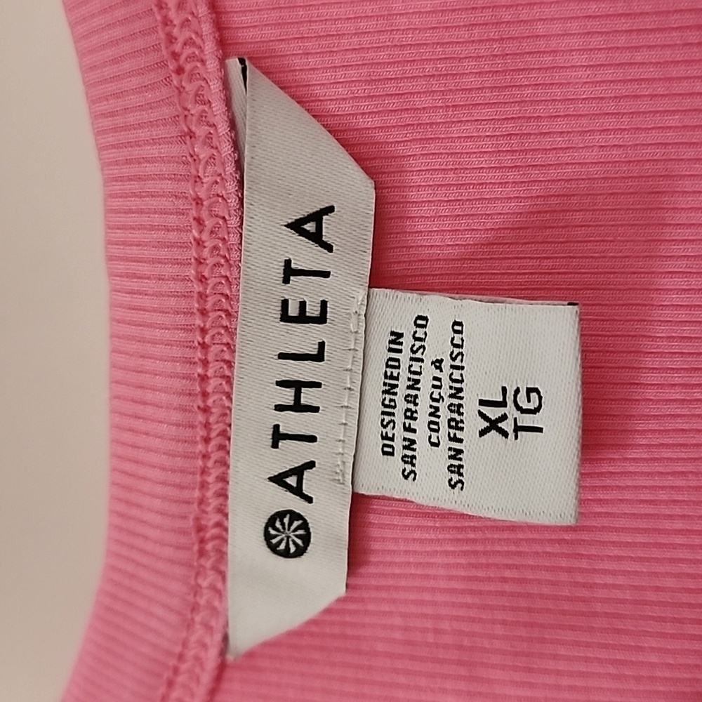 Athleta Signature Rib Tee Dress in Pink NWT - Picture 5 of 5